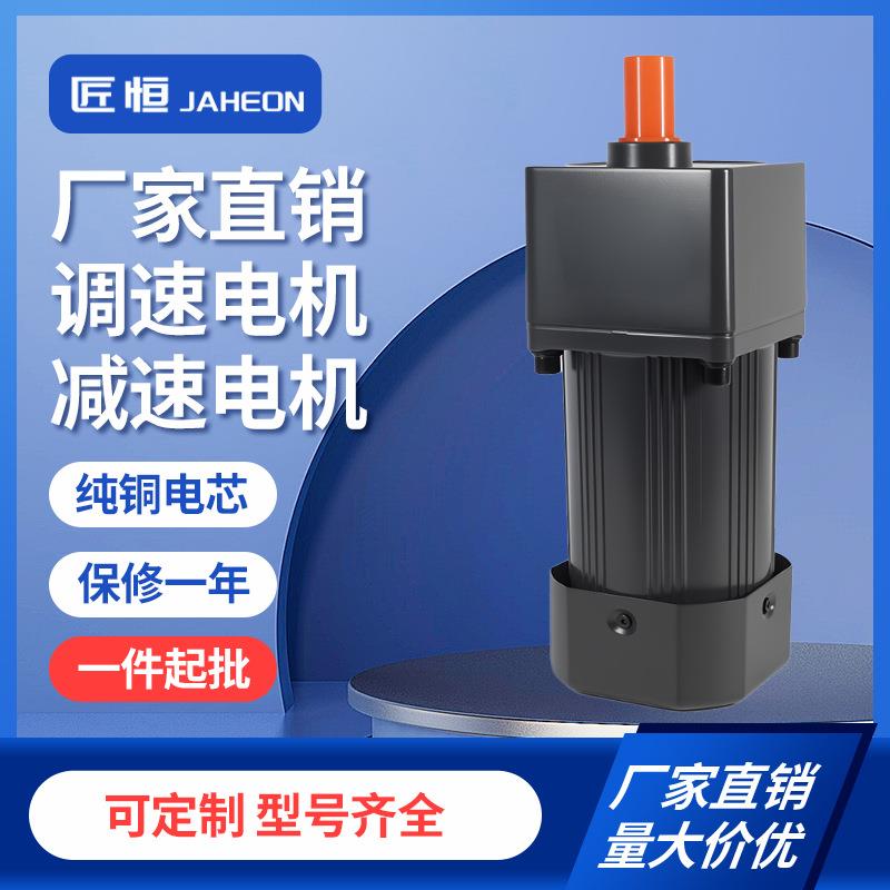 电机6W200W马达微型交流一体齿轮减速电机刹车电机可调速变速