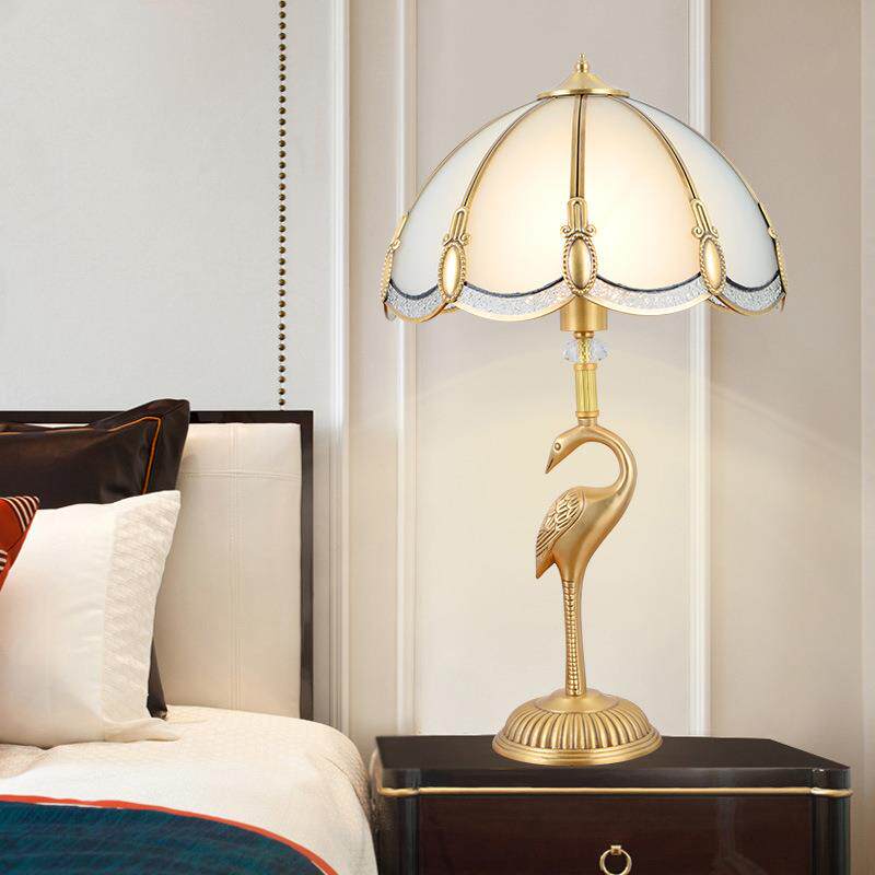 欧式台灯卧室床头灯温馨浪漫客厅灯创意复古结婚房婚庆全铜灯具