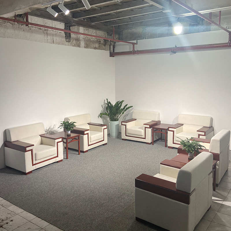 贵宾会议沙发酒店大堂会客接待室商务布艺单人位办公沙发茶几组合