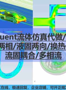 fluent流体仿真代做/气液两相/液固两向/换热器/流固耦合/多相流