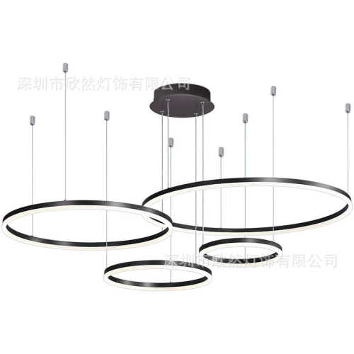 环形圆圈吊灯客厅餐厅主灯现代简约创意个性家装2025新款中山灯具