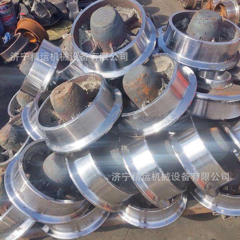 矿车轮300*600标准蒙头轮平板车承重轮对窑车轮实心空心轮对厂家
