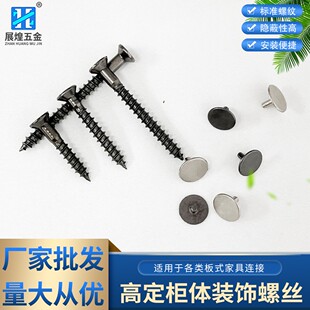 高定带装饰盖自攻螺丝小配件拉抽屉把手螺丝柜体十字螺丝羊角钉AI