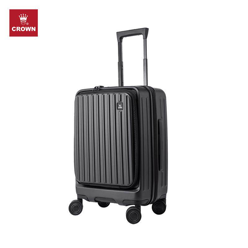 新款ROWN/皇冠前开 盖炼C 炼 行李女2寸拉杆箱拉轻0便大容量旅行