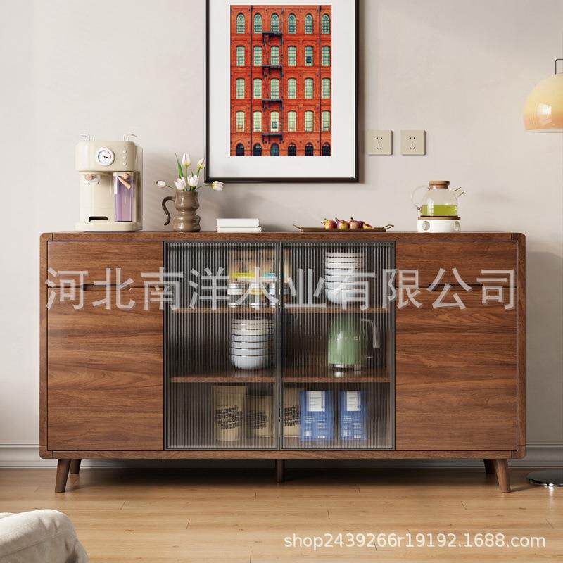 实木餐边柜简约靠墙柜子储物柜家用厨房收纳置物柜碗柜橱柜茶水柜