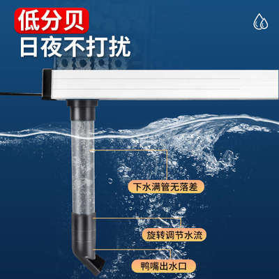 滴流盒鱼缸上过滤器循环净水泵材料箱乌龟缸壁挂式小型外置架盒槽
