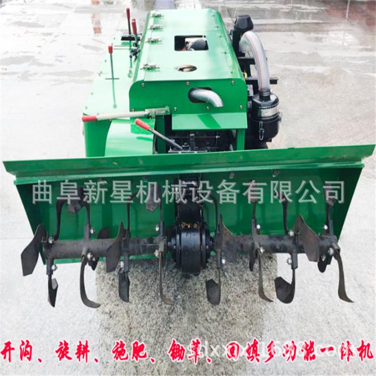 大棚果园用四轮拖拉机价格 多用途田园管理机 0马力单缸旋耕机