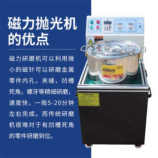 毛刺抛光机磁力金属去研磨研磨平移磁针打磨机式调速五金设备变频