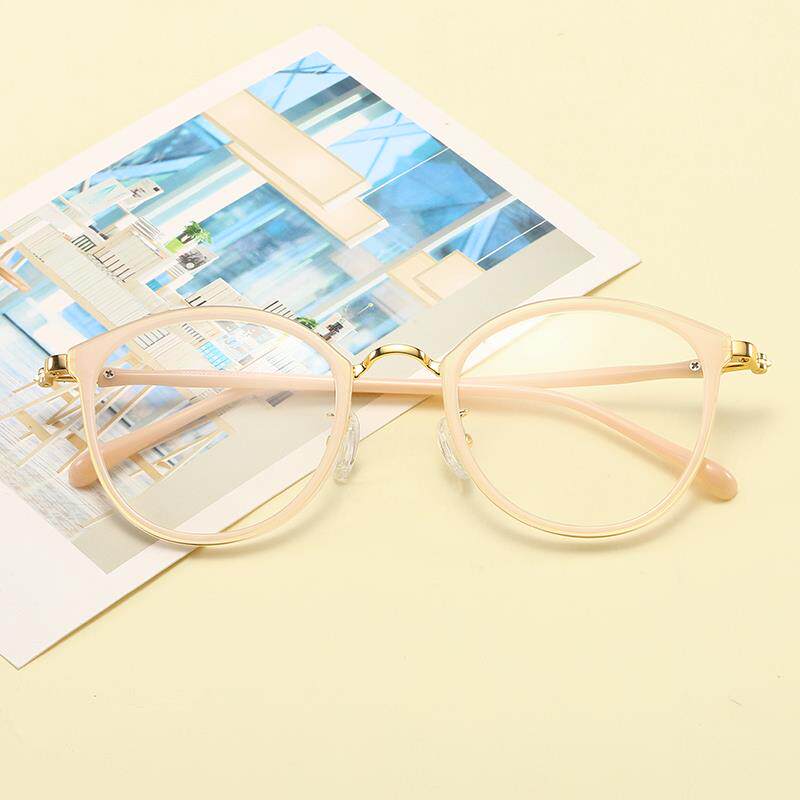 新款超轻素颜辐射视抗蓝防眼镜女光透明复古大框平光镜护眼可配近