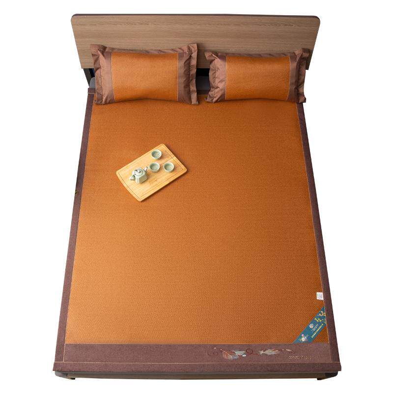 牛皮印尼藤席冰丝凉席夏季裸睡空调席双面正反两用折叠天然草席子