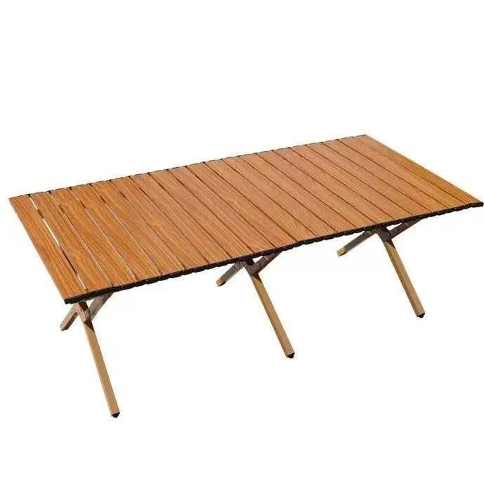 户外折叠方管桌折叠蛋卷桌椅套装便携式超轻露营桌子野营桌椅轻便