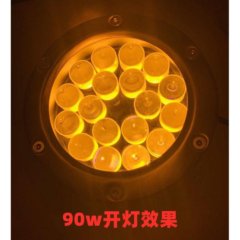 瑞欧姆水下筏钓诱鱼灯金黄光深水版90瓦35w鲢鳙翘嘴诱灯