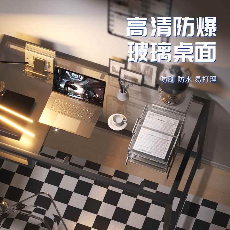 电脑璃桌家用户玻透明423现代简约出租屋小型简办易学习公写字书