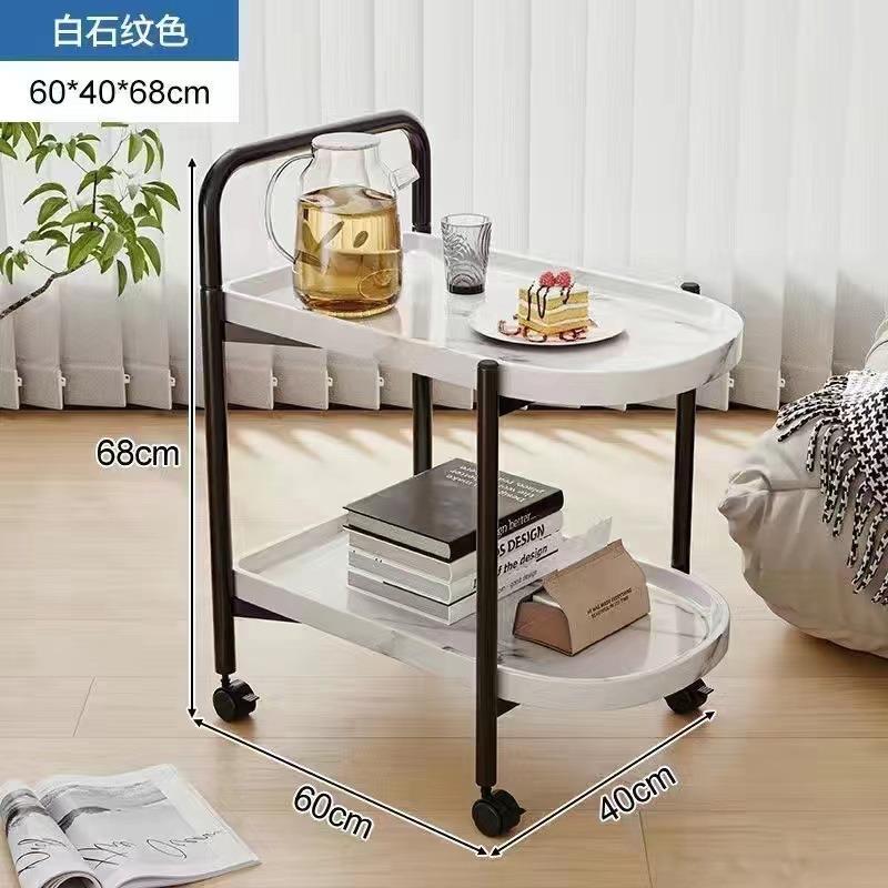 发几可移床头柜木沙质茶几带边轮床动边桌茶桌QLP置物架家具多功