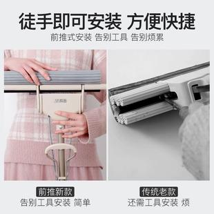 拖把海绵拖把加大加宽木地板吸水加粗杆免手洗拖地梦域