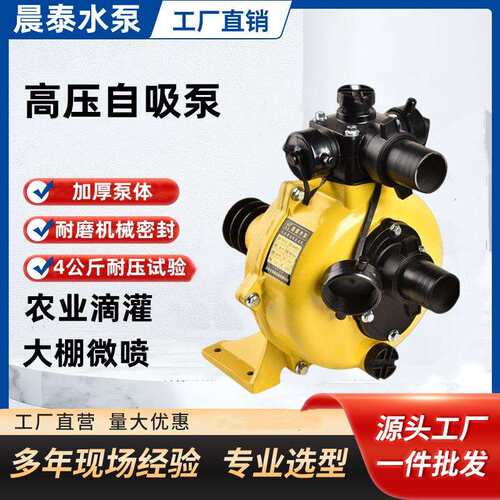 晨泰水泵农用高压自吸泵高扬程滴灌离心泵柴油机抽水机皮带轮拖泵
