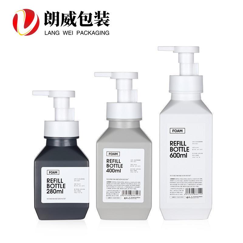 HDPE四方泡沫瓶洗手液沐浴露瓶子化妆品瓶分装瓶起泡瓶洁面慕斯瓶