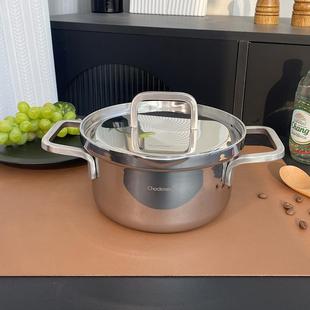 老板娘自留款！手提式奶锅1810不锈钢全钢盖加厚微压汤锅16cm