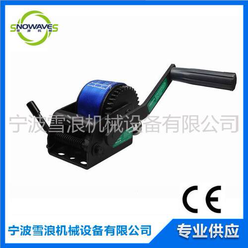 喷塑绞盘1500磅手摇绞盘钢丝绳手动绞盘手动卷扬机