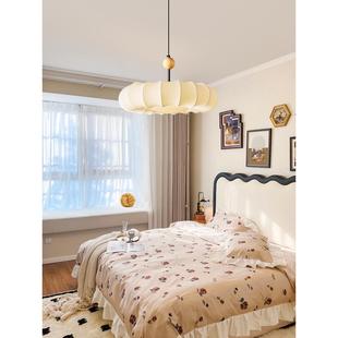 厅96法式 中风卧室吊瓜灯复古南艺古术餐轻奢全铜布罩南洋风房间灯