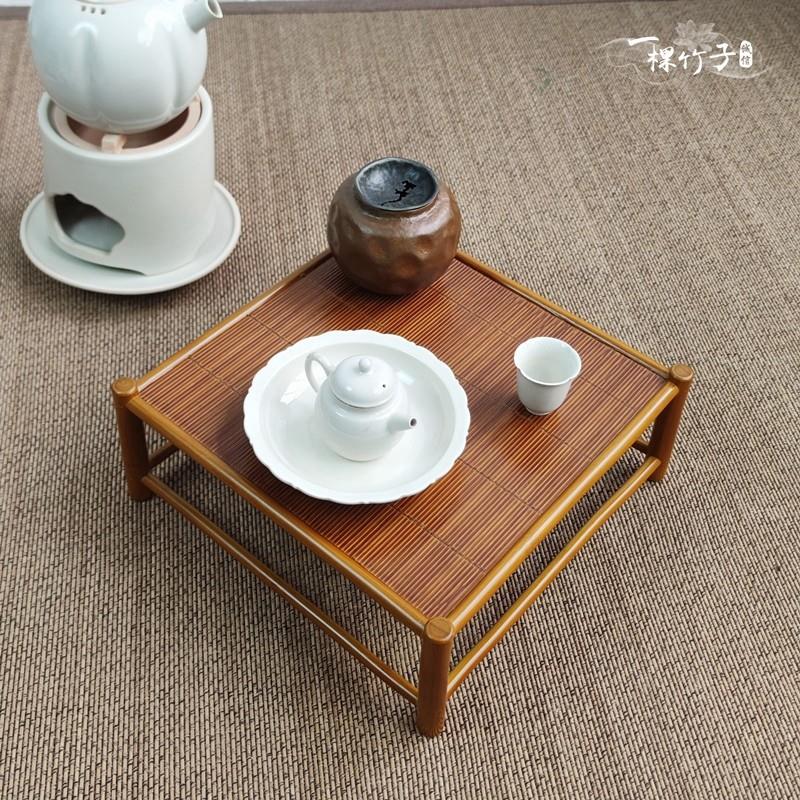 中式竹制茶具收纳层架小博古架展示茶台茶几小干泡茶台茶盘兰花架