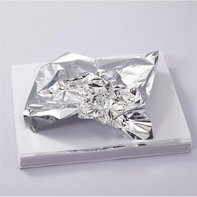 银箔纸贴金装饰 天花装修顶棚金铂纸酒店别墅贴银泊萡纸1000张/件