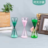 创意彩色料拼接玻璃沙漏三角形家居办公摆件情人节生日礼品