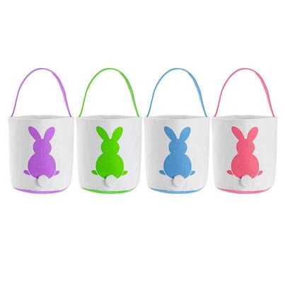 Promotional Easter Egg Bag Jute Burlap Wall Hanging Basket f