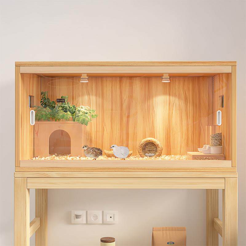 爬行宠物饲养箱推拉门金丝熊荷兰猪豚鼠龙猫养用恒温箱育雏鸟笼子