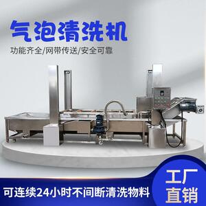 多功能果疏气泡清洗机大型净菜加工设备商用番茄喷淋清洗机