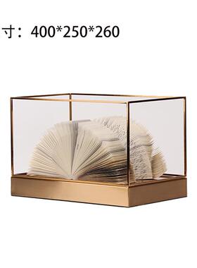 禅意新中式现代电镀金属铁框纸艺折纸摆件客厅茶几书房样板间艺术