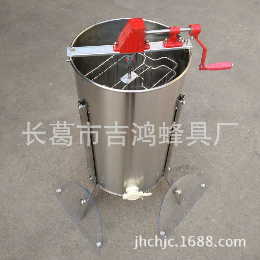 两框摇蜜机 精品款2框手动不锈钢摇蜜桶二框取蜜养蜂工具出口新款
