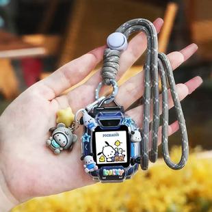 适用华为KTY-L10儿童电话手表3S表带4pro挂脖套5X吊绳保护壳软套