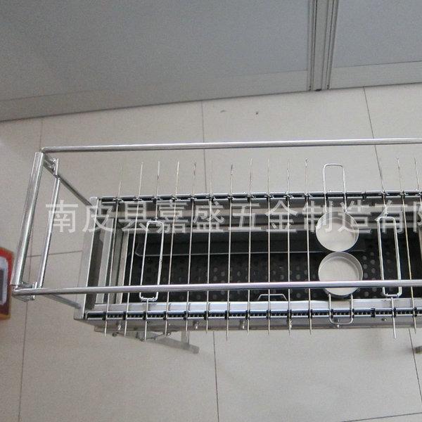 供应60串自动翻转烧烤炉商用炭烤炉不锈钢烧烤架无烟碳烤炉大型