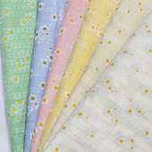 全棉提花布料田园碎花小清新雏菊花朵发泡精细连衣裙童装 布料