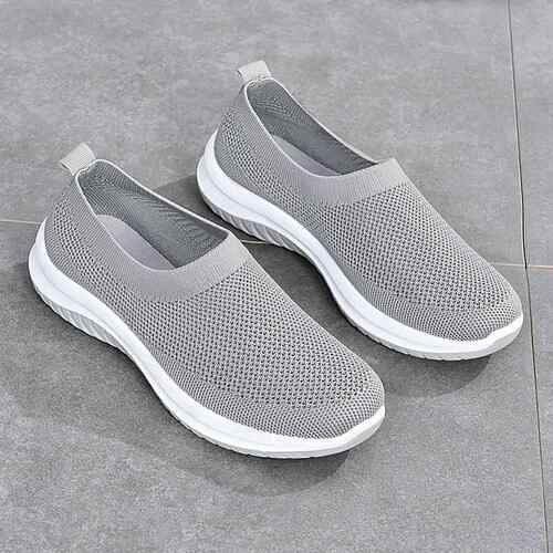 正品老北底京布鞋女软透气秋网面网鞋新款一脚蹬运动人休季闲妈妈