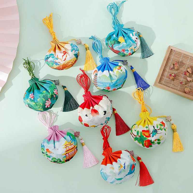 新款刺绣高档香包古风香囊宫廷流苏香袋空袋子汽车随身挂件