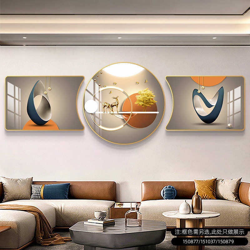 沙发背景墙挂画寓意好现代简约轻奢山水画新款高档大气客厅装饰画,家居饰品,现代装饰画,淘宝优惠券,粉丝福利购,淘宝优惠卷