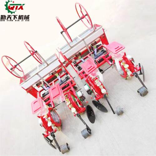 热销播多行多功能铺玉米物覆膜施肥滴谷灌播种一体机 四轮车玉米