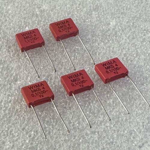 全新 红威马 WIMA 系列MKS4 0.1UF 100V 粗铜脚音频锡箔耦合电容