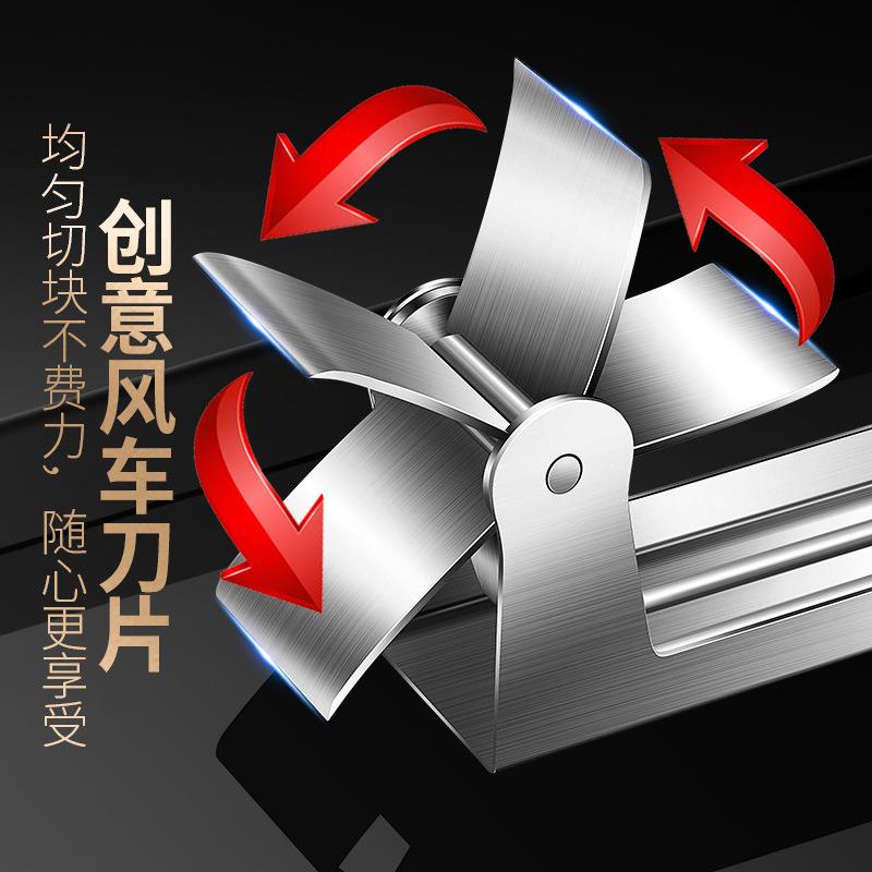 0二代全钢切西瓜神器3锈4不钢风车西瓜块器切外贸多用途水果切丁