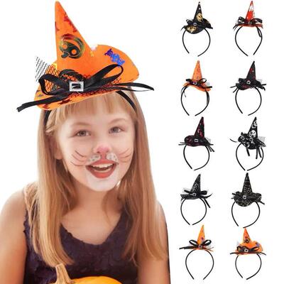 Witch Party Hat Witch Pumpkin Shaped Headband Pointed Hallow