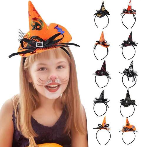Witch Party Hat Witch Pumpkin Shaped Headband Pointed Hallow