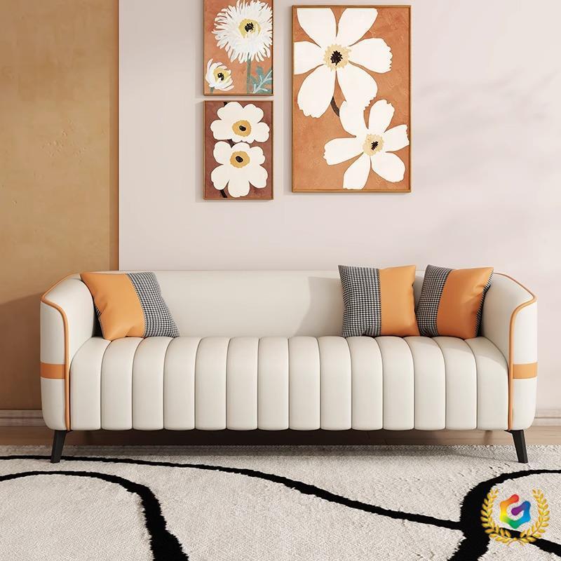 客厅简约现代客厅小户型沙发双人三人出租房服装店洽谈区接待沙发