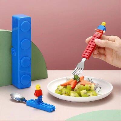 Stainless Kids Funny Fork Spoon Set Storage Jigsaw Puzzle