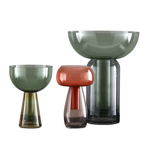 Best west 北欧ins透明玻璃水培小花瓶轻奢摆件家居花器软装饰品