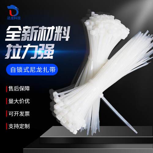 厂家大量现货自锁式尼龙扎带 塑料扎带 束线带电缆扎带捆绑带