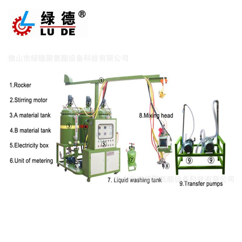 供应绿德聚氨酯设备家具坐垫汽车靠背枕头两组份低压发泡机
