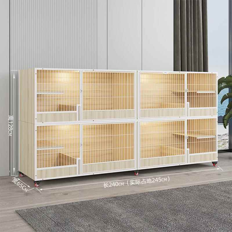 正品别墅实木豪华家用室内猫笼舍子大型猫柜三层组猫合大号超繁育