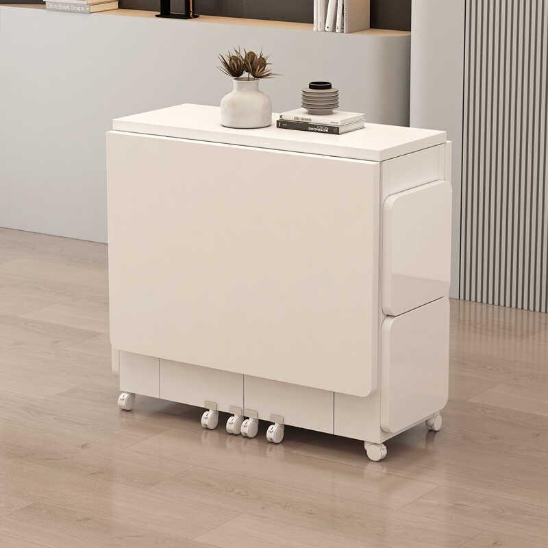 家用折叠餐桌椅组合可移动伸缩长方形圆形小户型多功能吃饭小桌子